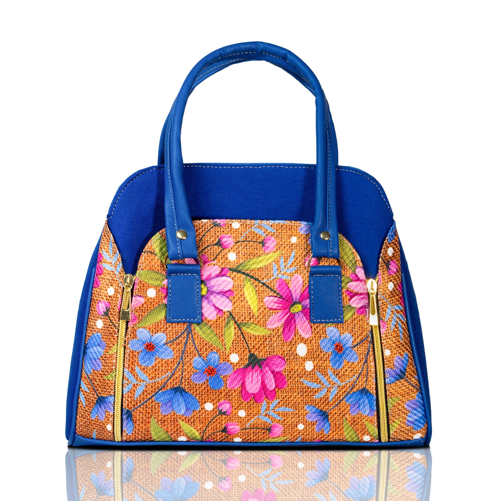 Bolsa artesanal organizadora primavera Azul