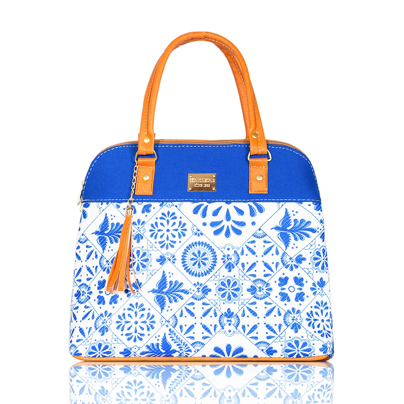 Bolsa artesanal de boquilla azul Talavera