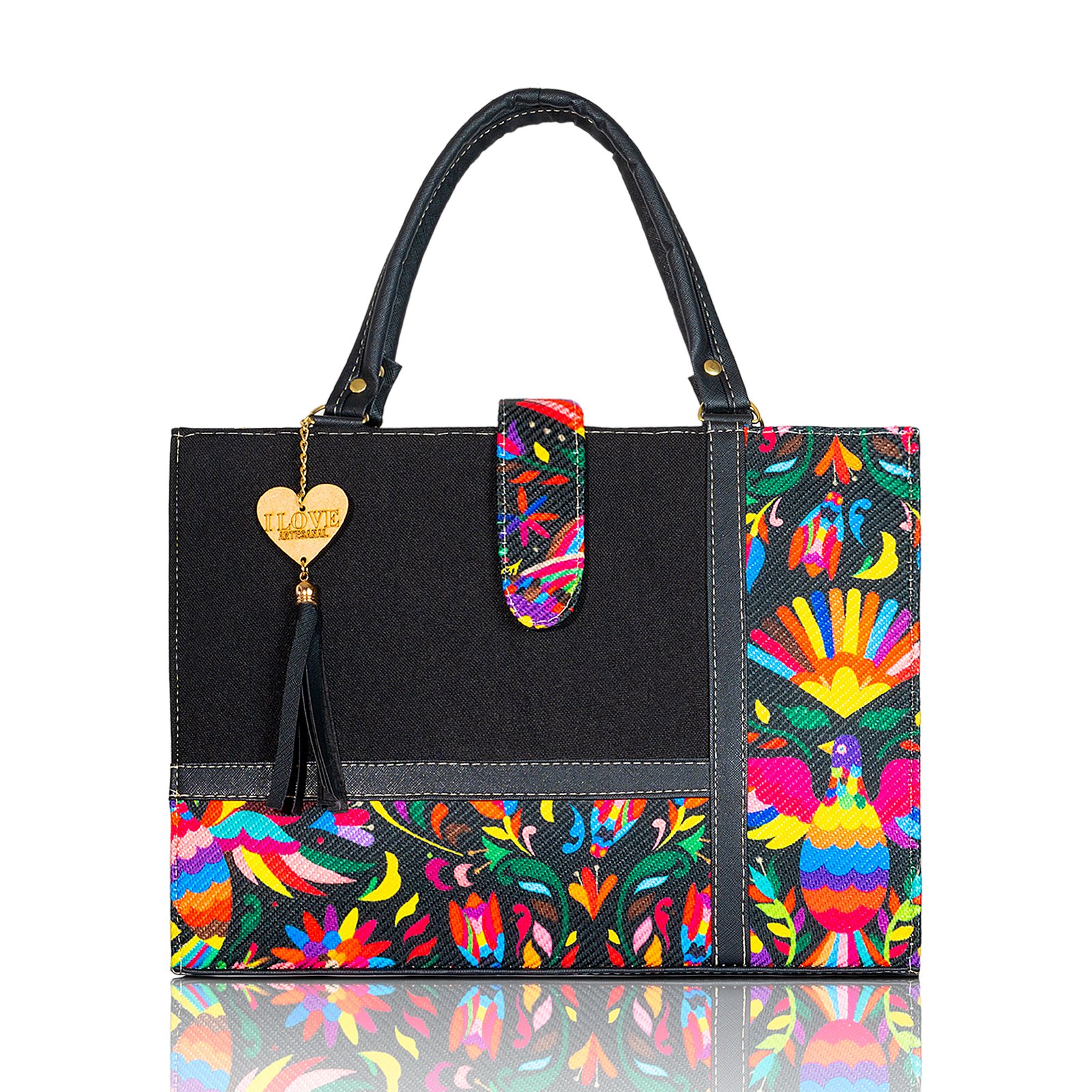 Portafolio artesanal negro Tenangos