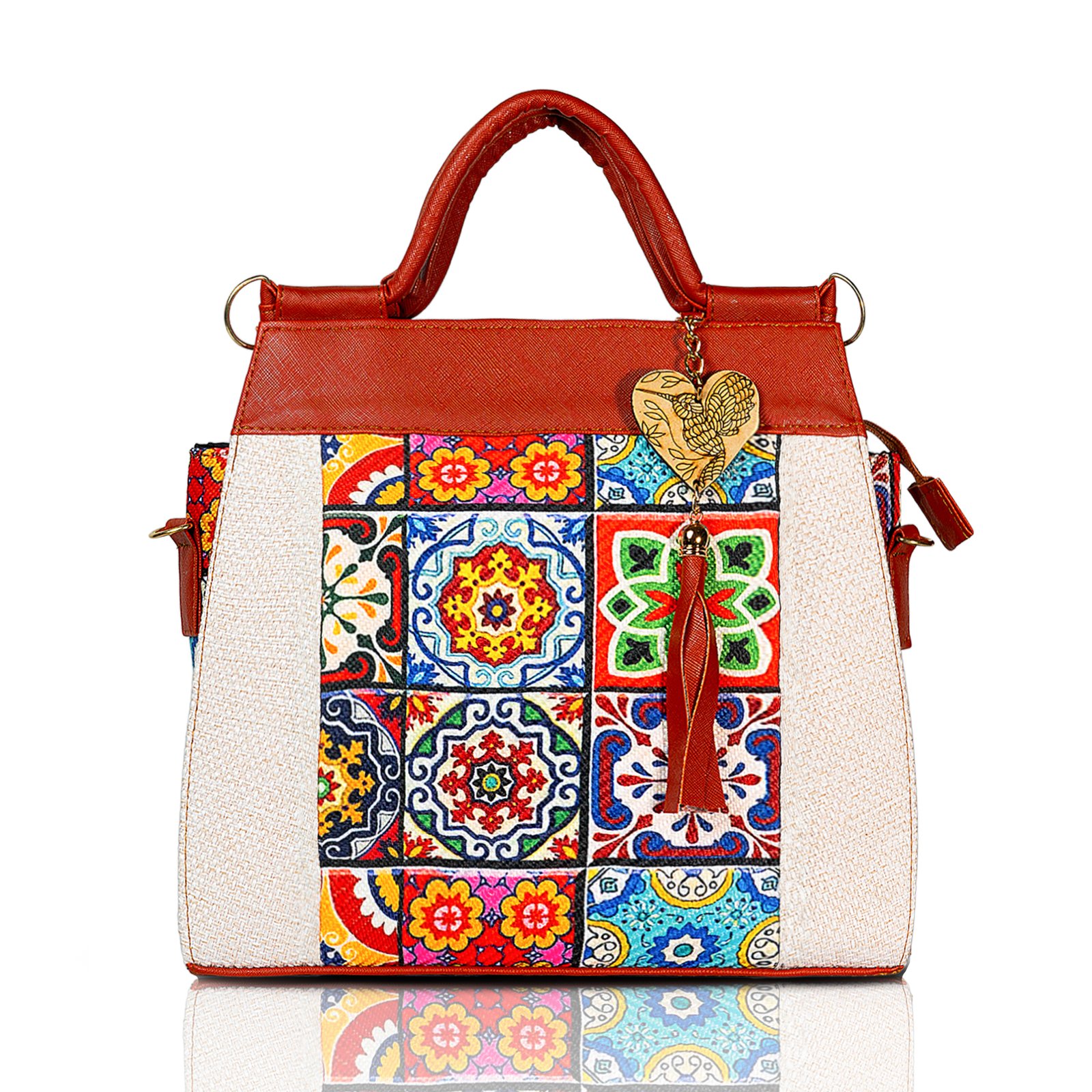 Bolsa artesanal azulejos multicolor Shedron